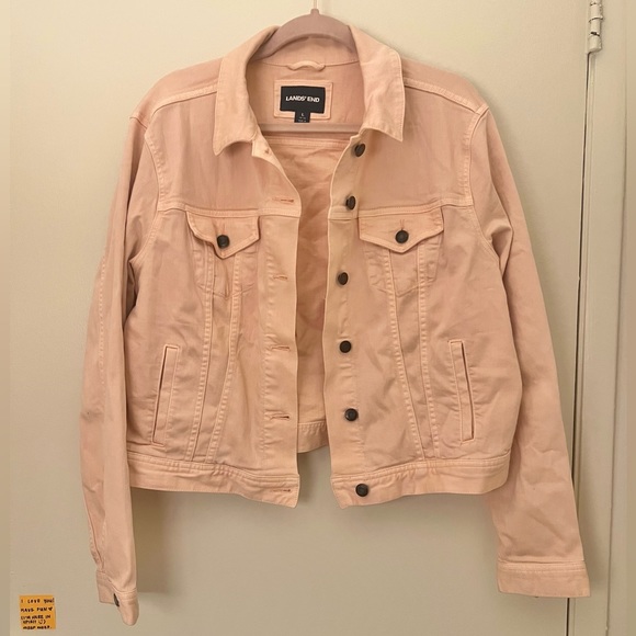 Lands' End Jackets & Blazers - SOLD - Pink/Peach Jean Jacket